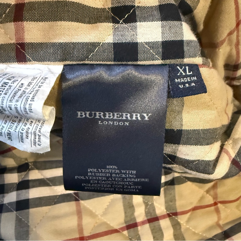 Burberry Jacket Men’s XL  Black Removable Hood Vintage Rain Parka 90’s - Picture 10 of 11